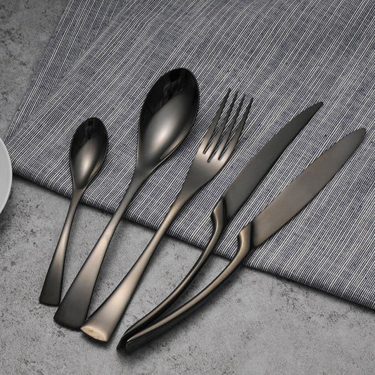 Korean Black Silverware Set – 4 PCS