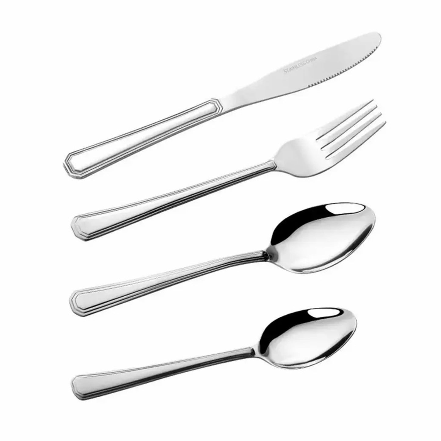 16-Piece Luxury Silverware Set – Stainless Steel Flatware for 4