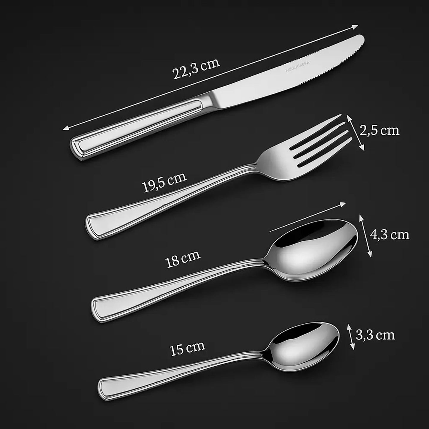 16-Piece Luxury Silverware Set – Stainless Steel Flatware for 4