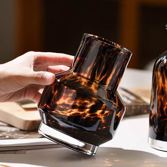 New Glass Leopard Vase Light Luxury Vase